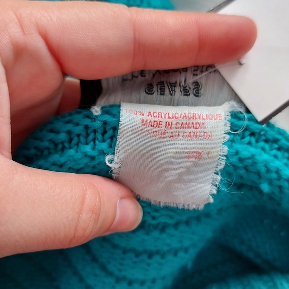 Vintage 90s | sears teal grandpa sweater - Picture 4 of 7